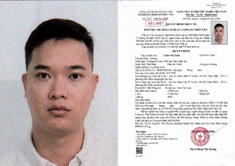 Công an Hà Nội ra quyết định quan trọng đối với Trần Văn Lam SN 1993