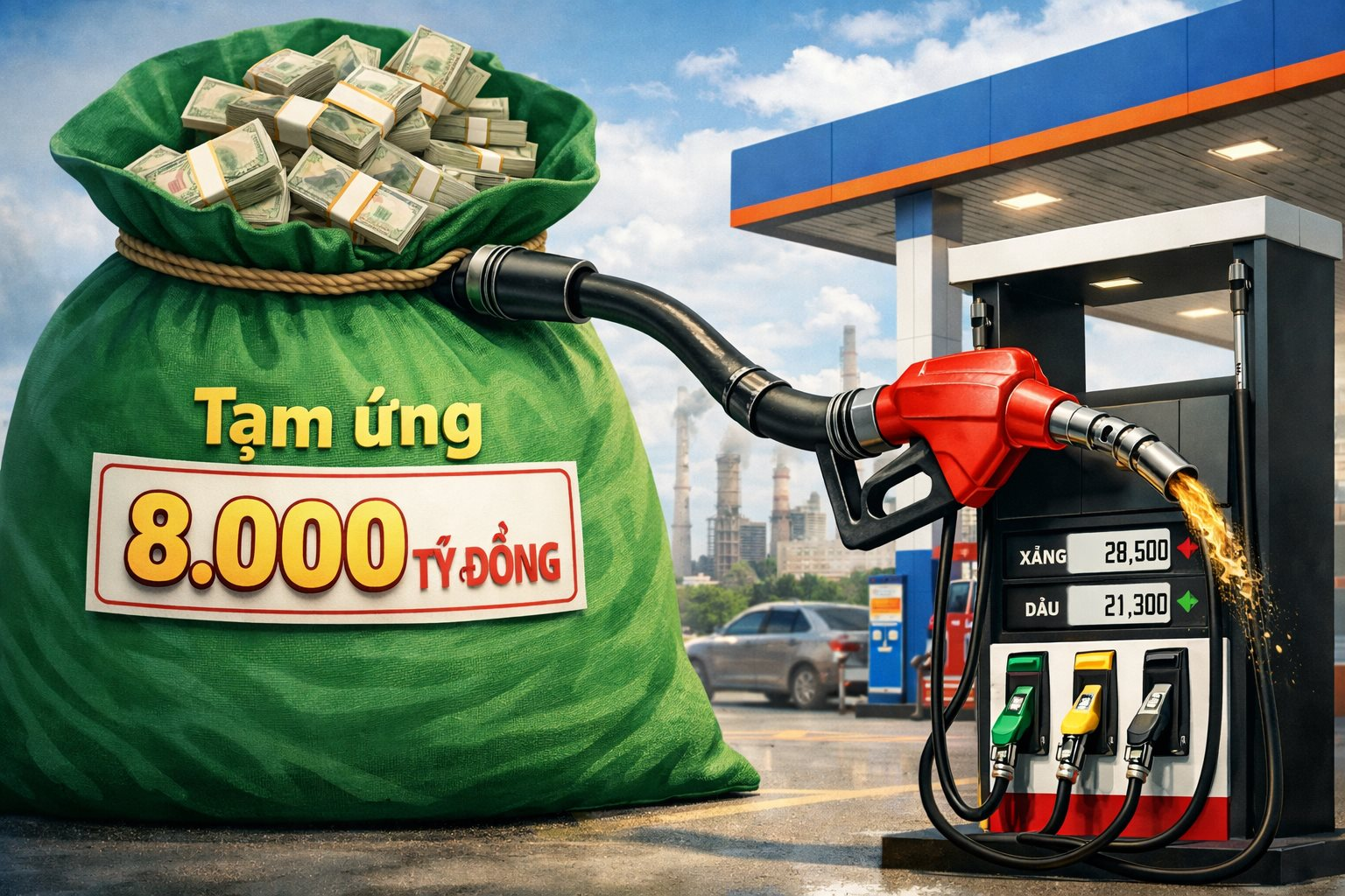 Chính phủ tạm ứng 8.000 tỷ đồng cho Quỹ Bình ổn giá xăng dầu