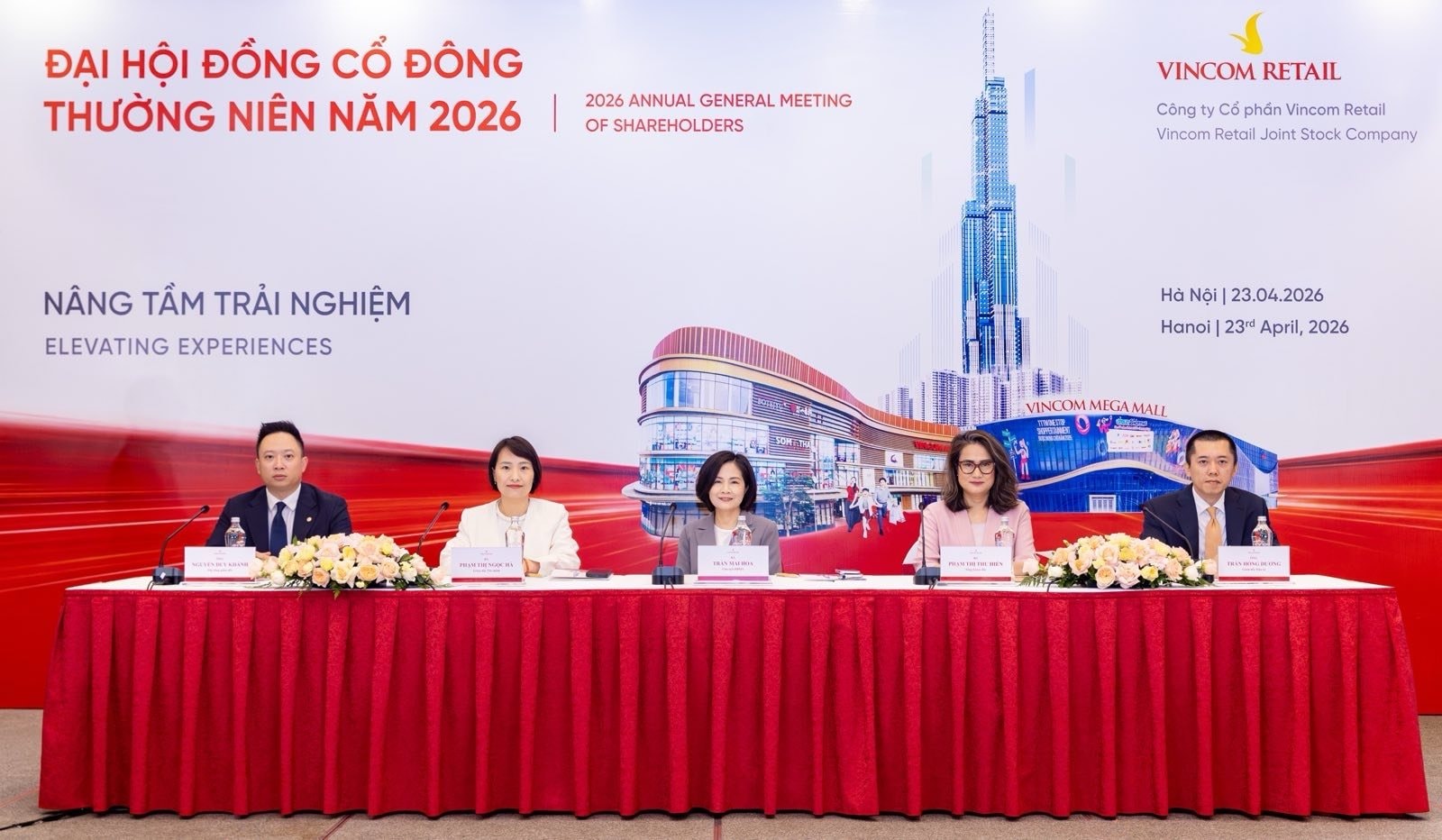 ĐHCĐ Vincom Retail: Chia cổ tức bằng tiền mặt gần 2.300 tỷ đồng, lợi nhuận quý I đạt khoảng 30% kế hoạch đề ra, mục tiêu trở thành “ông lớn” bán lẻ khu vực