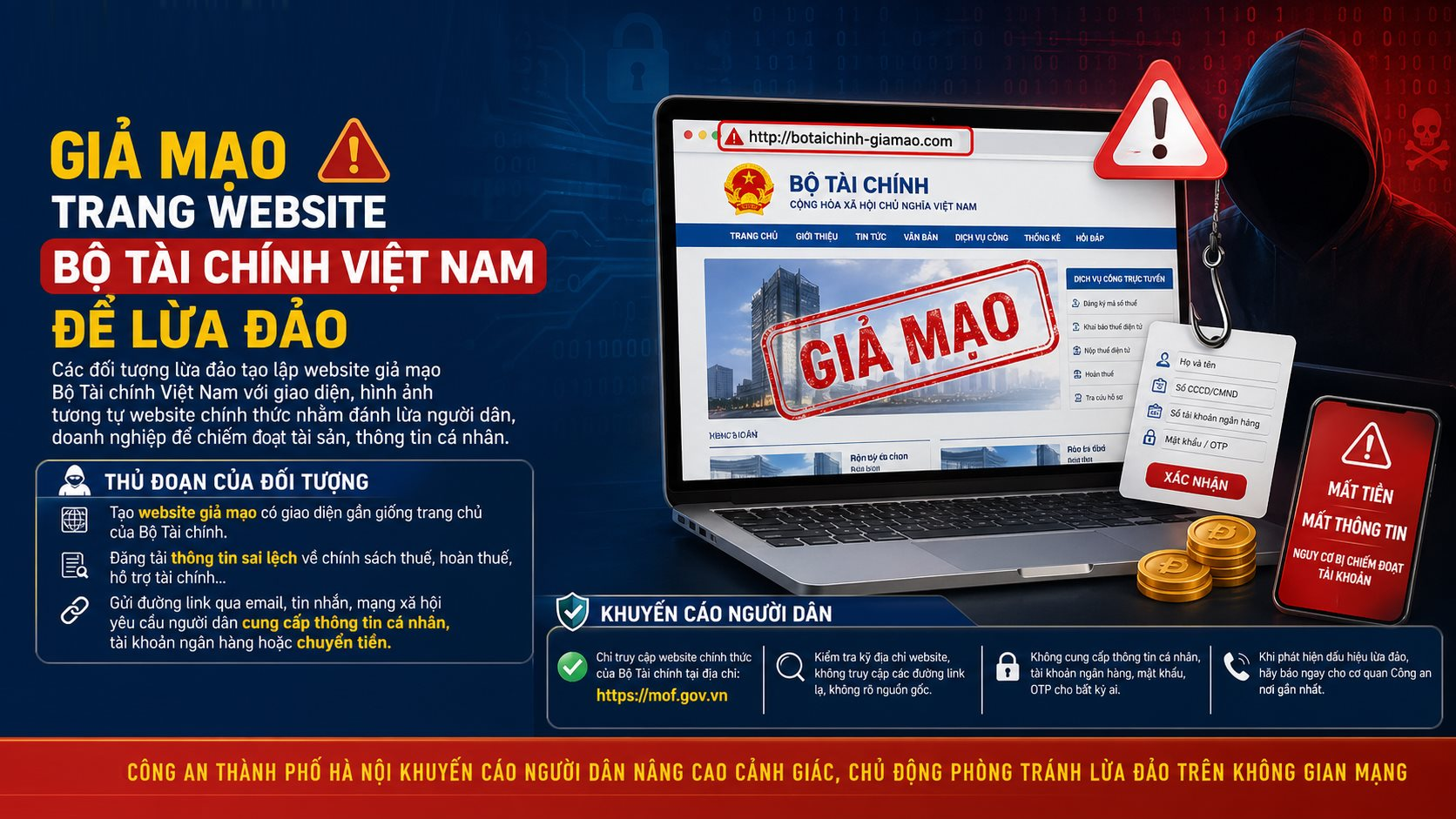 Cảnh báo trang Facebook mạo danh Bộ Tài chính nhằm lừa đảo