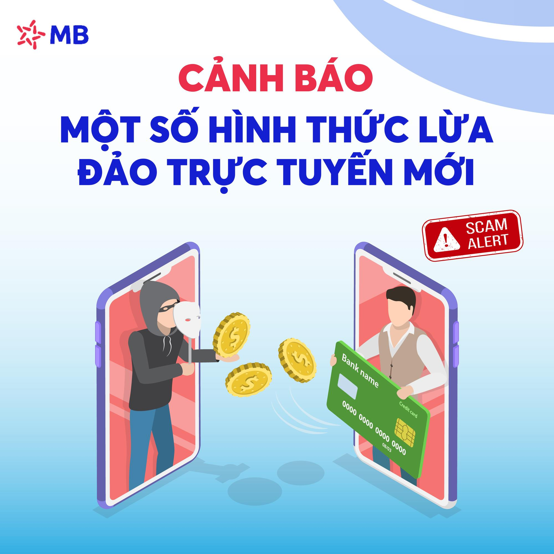 Ngân hàng Quân đội thông báo tới tất cả khách hàng: Cảnh giác với những chiêu thức lừa đảo sau