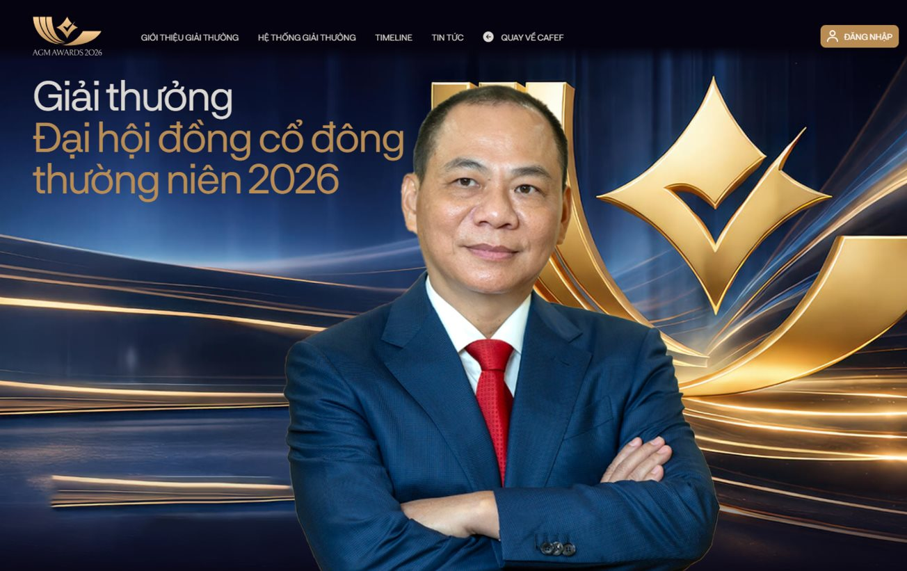 Top 3 lãnh đạo bứt tốc nghẹt thở tại cuộc đua AGM Awards 2026: Liệu tỷ phú Phạm Nhật Vượng có giữ vững ngôi đầu?