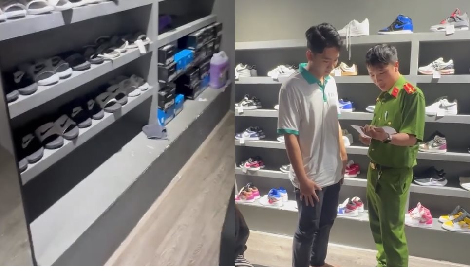 Đột kích 3 cửa hàng kinh doanh, công an tịch thu 1.412 đôi giày, dép giả mạo nhãn hiệu Nike, Adidas: Nguyễn Trần Việt Hoàng SN 1993 bị khởi tố