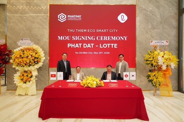 Phát Đạt (PDR) và Lotte ký kết biên bản ghi nhớ hợp tác dự án Thu Thiem Eco Smart City