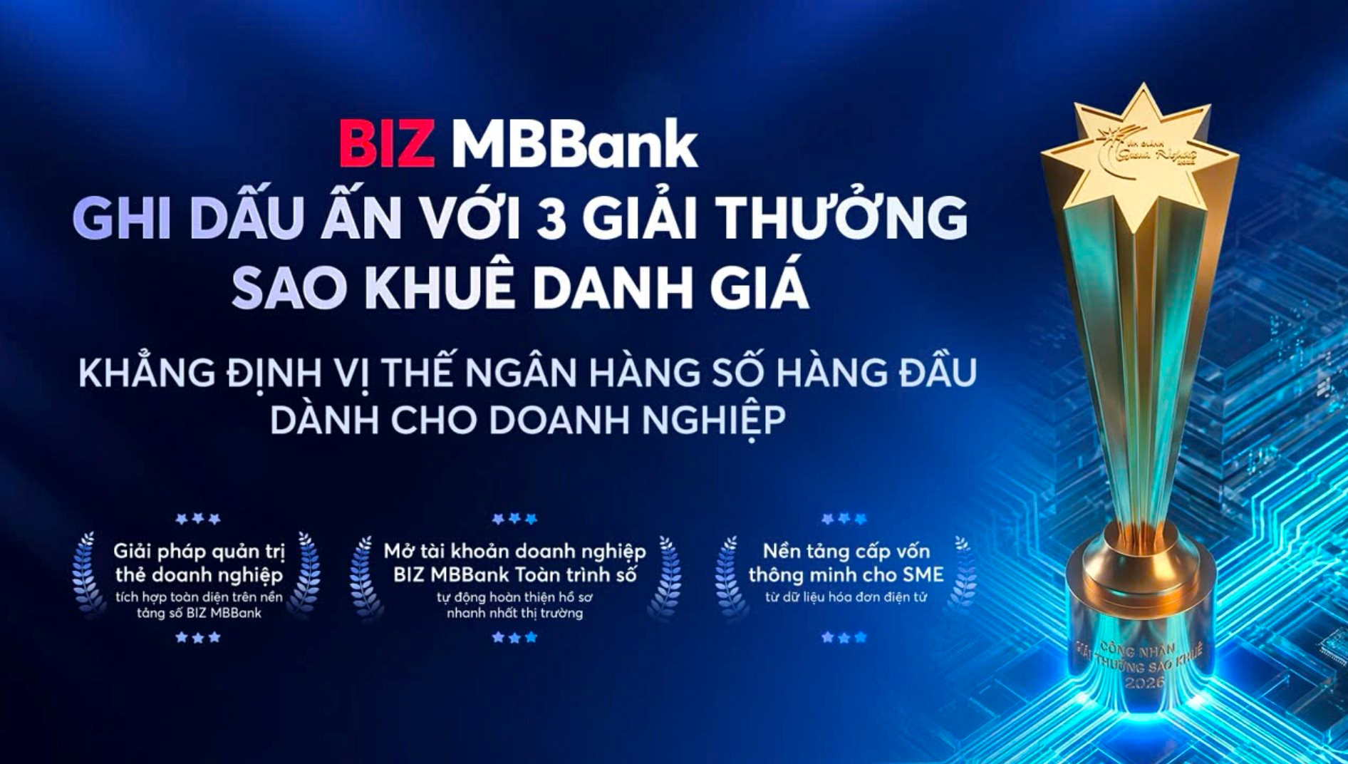 MB ghi dấu ấn với 5 giải thưởng Sao Khuê 2026