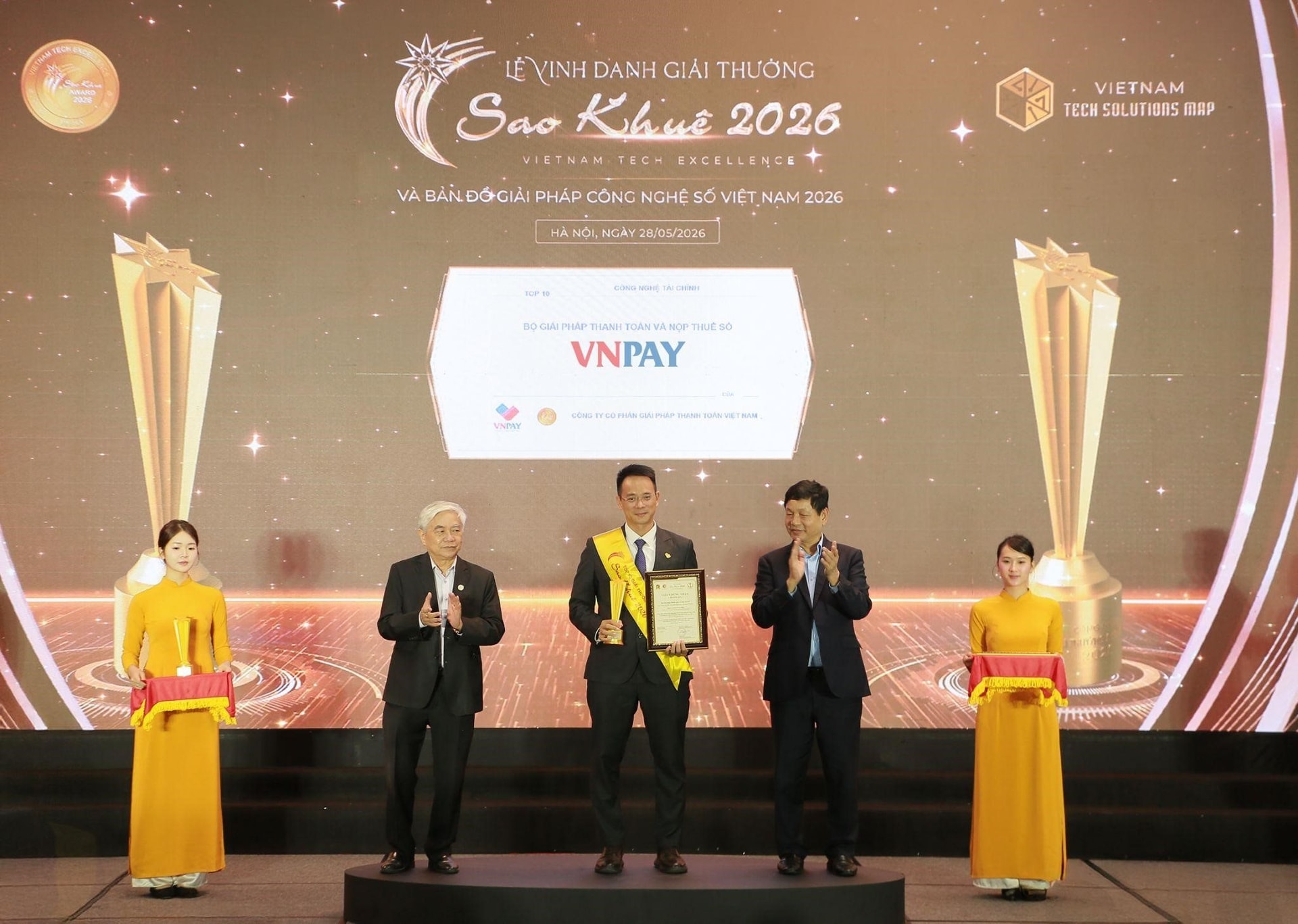 Bộ giải pháp Thanh toán và Nộp thuế số của VNPAY đạt giải Sao Khuê 2026: Giúp hộ kinh doanh chuyển đổi số thuận tiện
