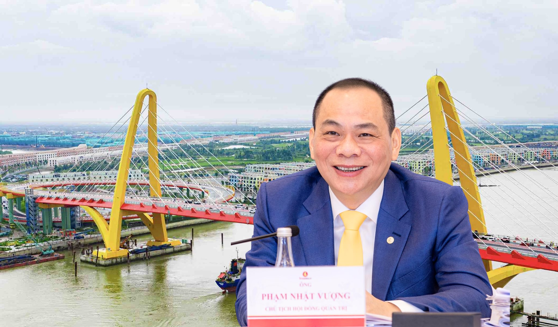 Cây cầu 2.300 tỷ do Vingroup của tỷ phú Phạm Nhật Vượng đầu tư, sở hữu kỷ lục chưa từng có về tốc độ xây dựng công trình bắc qua sông Cấm
