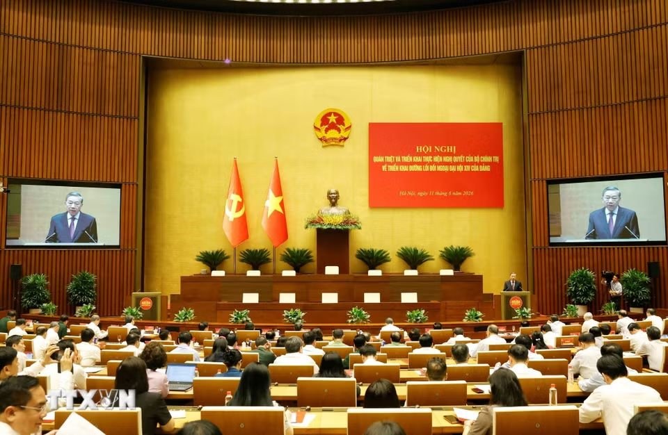 Hội nghị toàn quốc quán triệt, triển khai thực hiện Nghị quyết số 06-NQ/TW về triển khai đường lối đối ngoại Đại hội XIV của Đảng