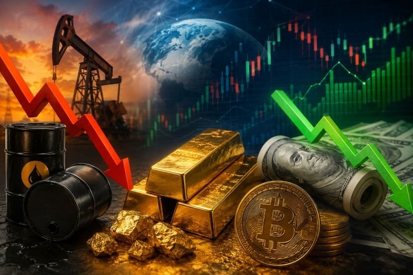 Thị trường ngày 12/6: Dầu lao dốc vì tín hiệu hạ nhiệt Trung Đông, vàng phục hồi, đồng USD suy yếu, bitcoin hồi phục nhẹ