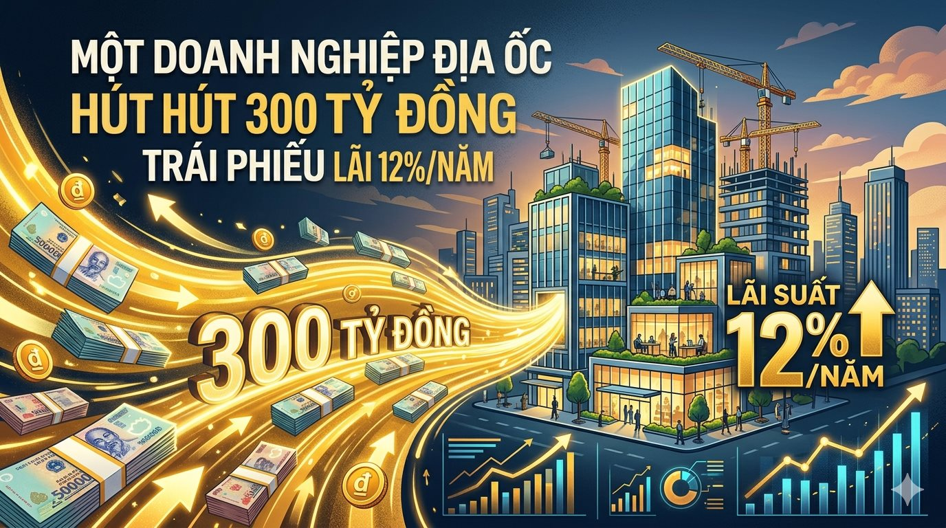 Một doanh nghiệp địa ốc hút 300 tỷ đồng trái phiếu lãi 12%/năm