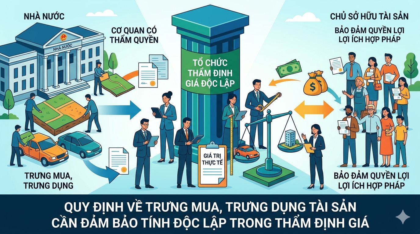 Cần đảm bảo tính độc lập trong thẩm định giá khi trưng mua tài sản 