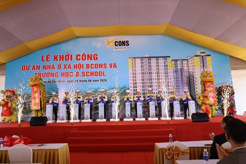Bcons khởi công dự án nhà ở xã hội hơn 800 căn tại phường Tân Uyên, TP.HCM
