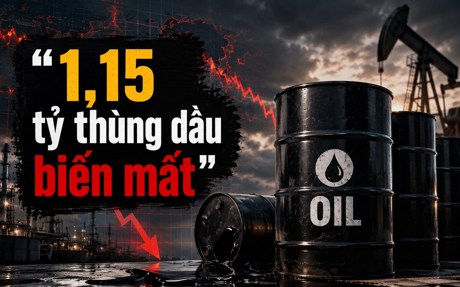 Thế giới mất 1,15 tỷ thùng dầu chỉ trong 4 tháng