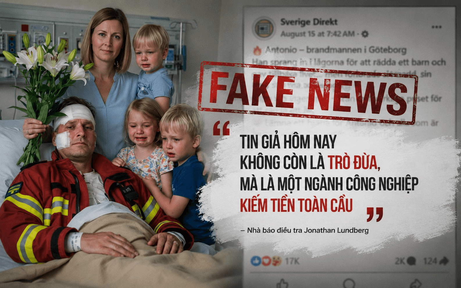 ‘Tin giả đã trở thành một ngành công nghiệp toàn cầu’: Lời cảnh tỉnh từ một nhà báo Thụy Điển sau vụ bức ảnh AI hút 65.000 lượt tương tác