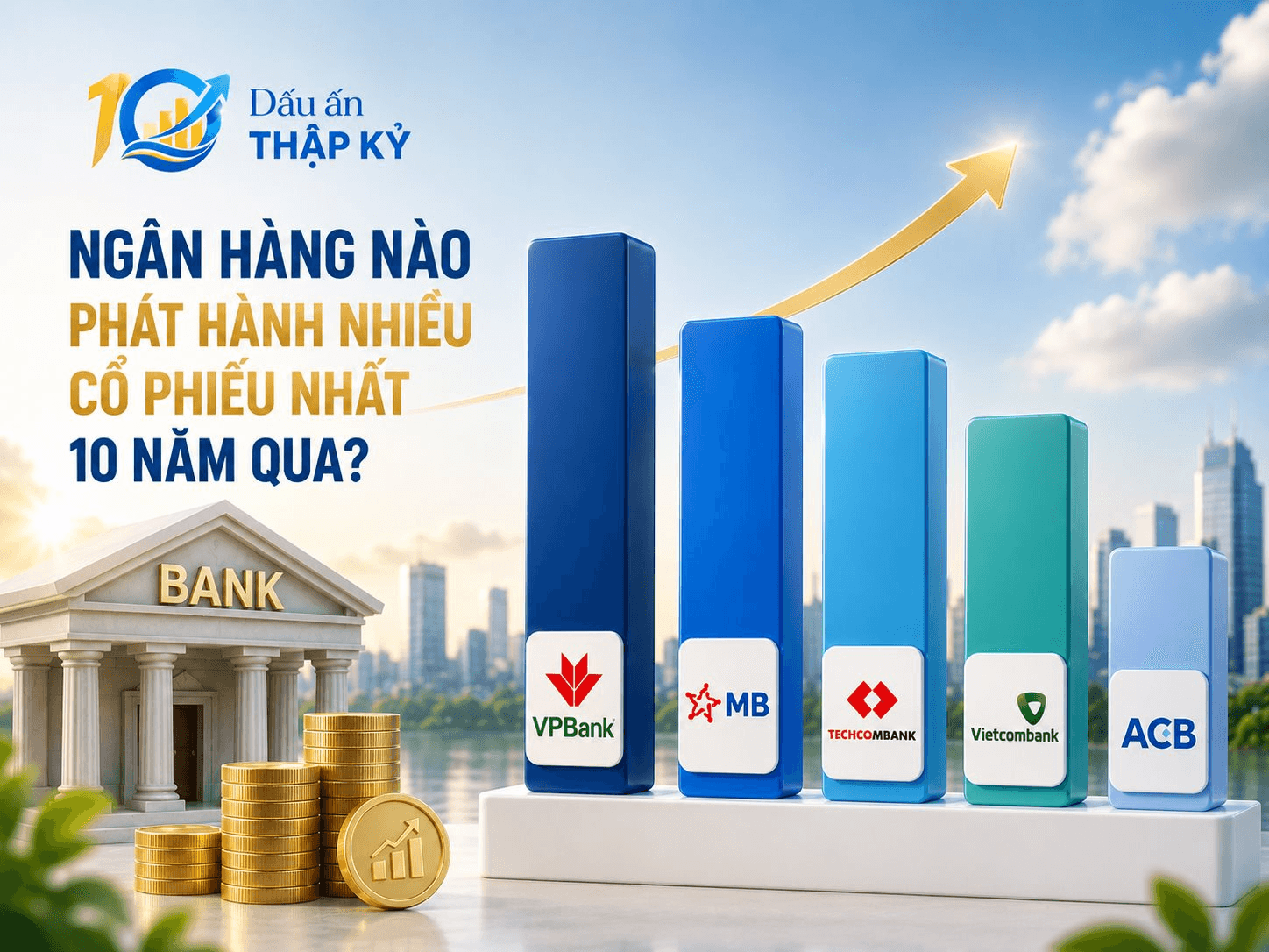 10 ngân hàng phát hành nhiều cổ phiếu nhất thập kỷ qua: Không phải Vietcombank hay VietinBank, VPBank và MB mới là hai nhà băng đứng đầu
