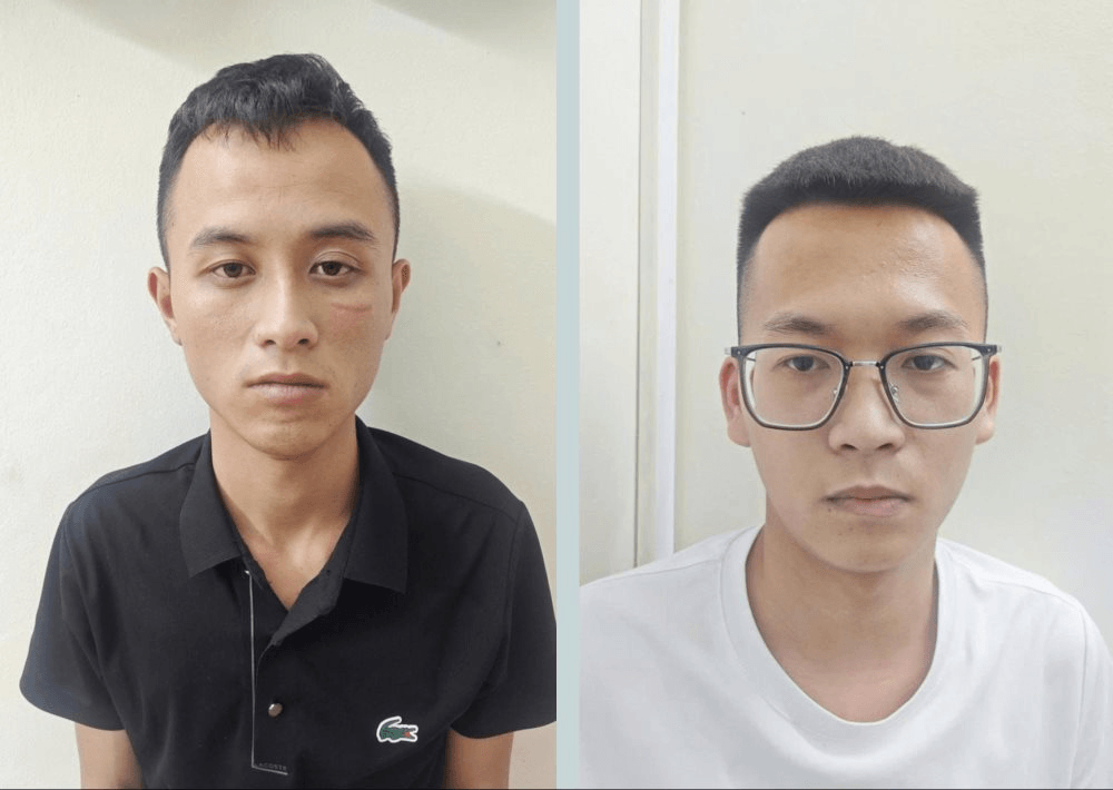 Công an bắt giữ Nguyễn Vũ Kỳ SN 2002 và Hoàng Tuấn Nhật SN 2004 liên quan dịch vụ chuyển tiền 