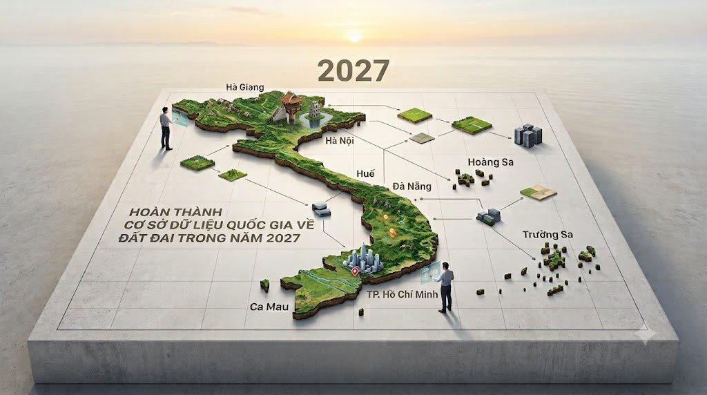 Hoàn thành cơ sở dữ liệu quốc gia về đất đai trong năm 2027