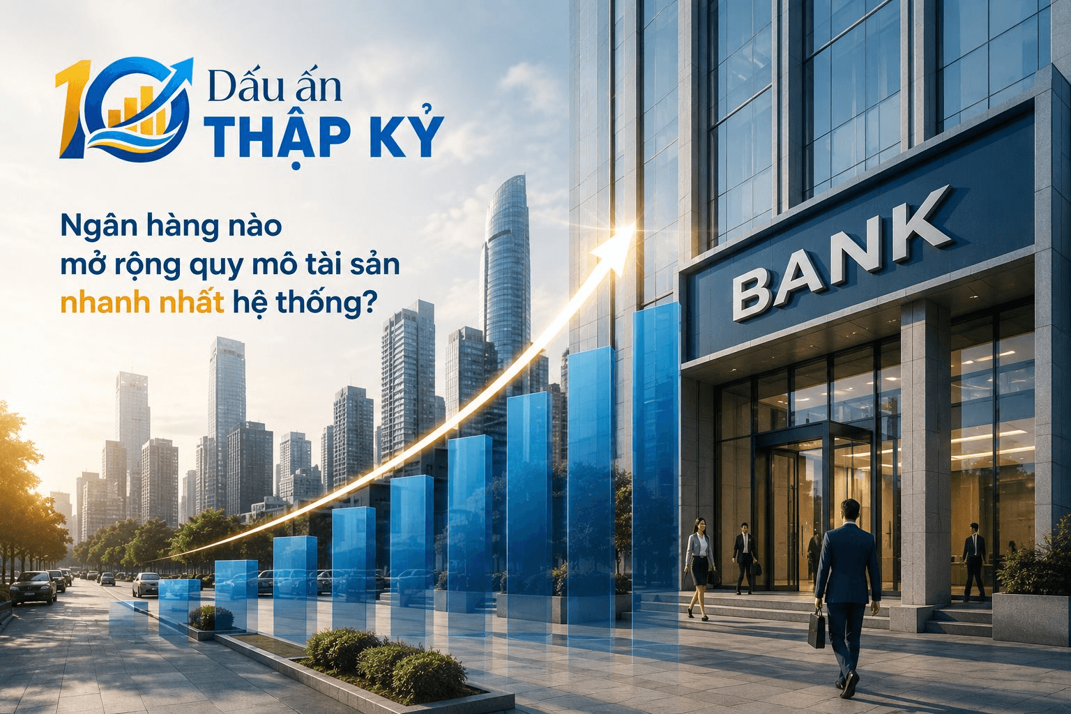 Các ngân hàng mở rộng tài sản nhanh chưa từng thấy: Xuất hiện nhà băng tăng 12 lần sau 10 năm, HDBank, MB và TPBank thuộc nhóm dẫn dầu