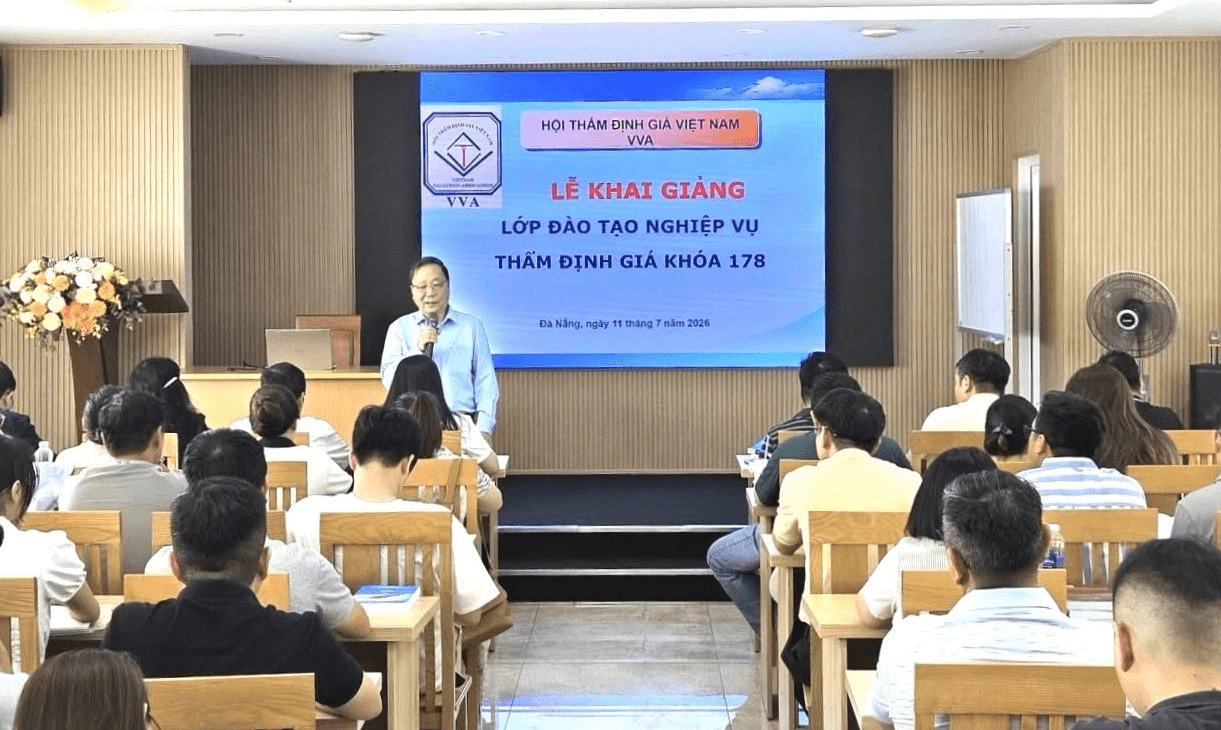 Khóa đào tạo nghiệp vụ thẩm định giá K178 của VVA khai giảng tại Đà Nẵng