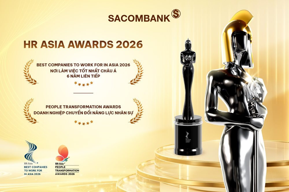 SACOMBANK 6 năm liên tiếp được vinh danh là “Nơi làm việc tốt nhất Châu Á”
