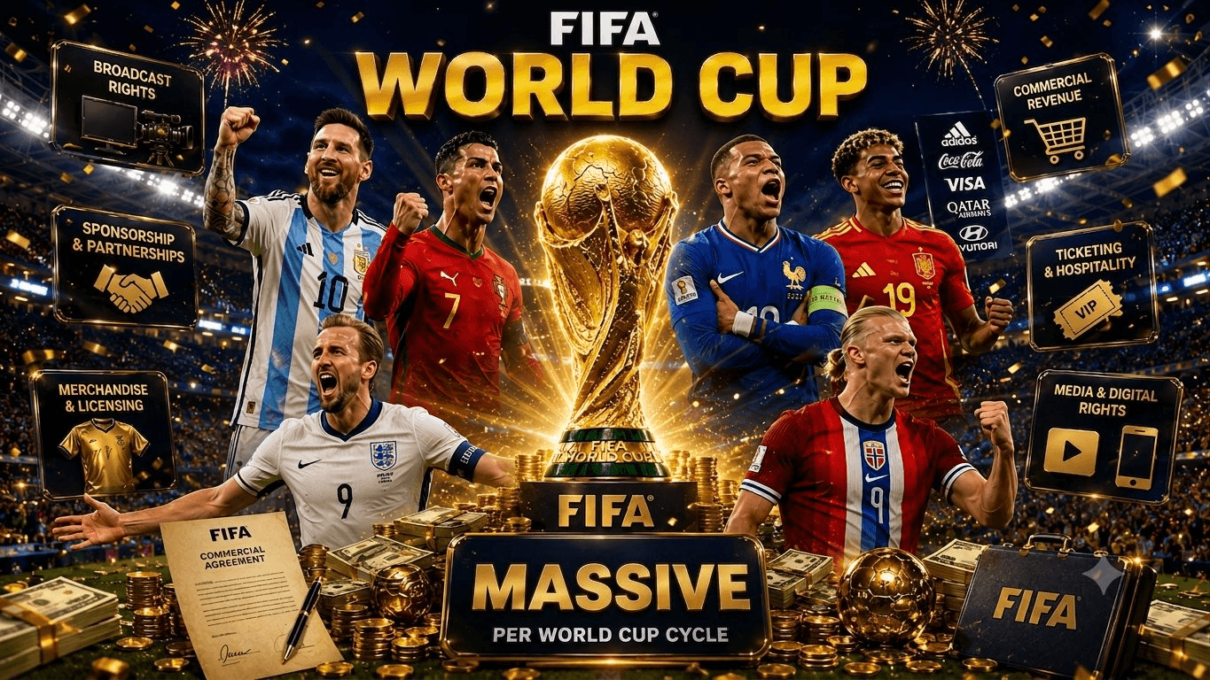 FIFA kiếm bội tiền khi Messi, Ronaldo, Mbappé “đổ mồ hôi” mùa World Cup