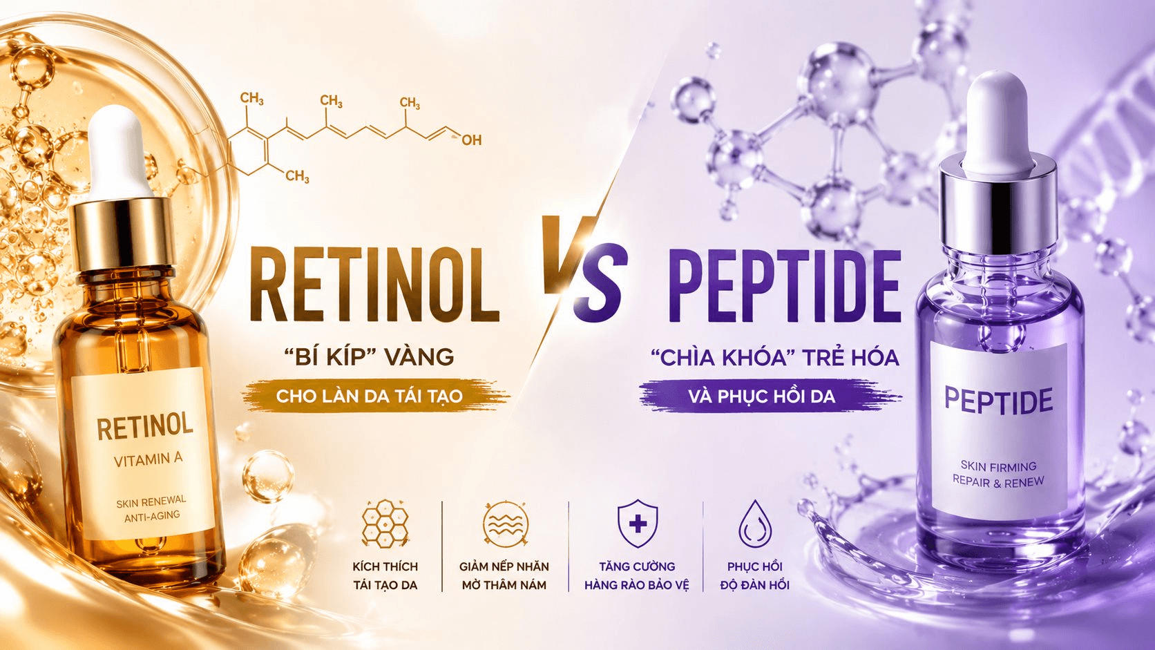 Peptide đang soán ngôi Retinol: Bước tiến mới của ngành làm đẹp hay chiêu marketing?