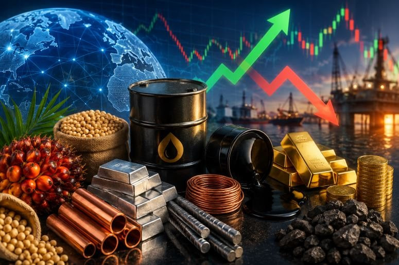 Thị trường ngày 25/7: Dầu hạ nhiệt sau cú tăng sốc, vàng giữ mốc 4.000 USD, kim loại và nông sản phân hóa