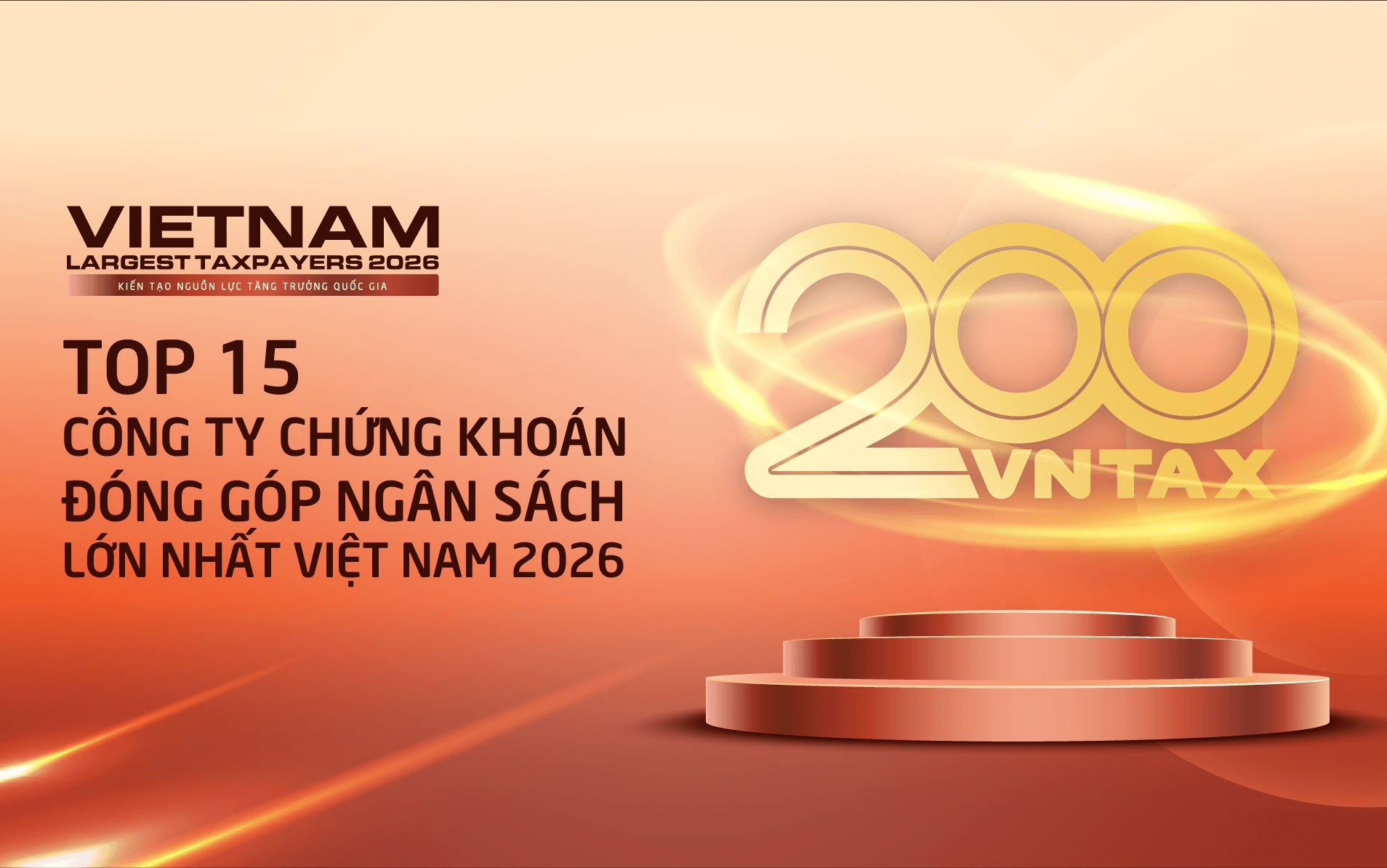 Công bố danh sách 15 công ty chứng khoán nộp ngân sách lớn nhất Việt Nam 2026: Số thuế đóng góp lập kỷ lục 14.300 tỷ