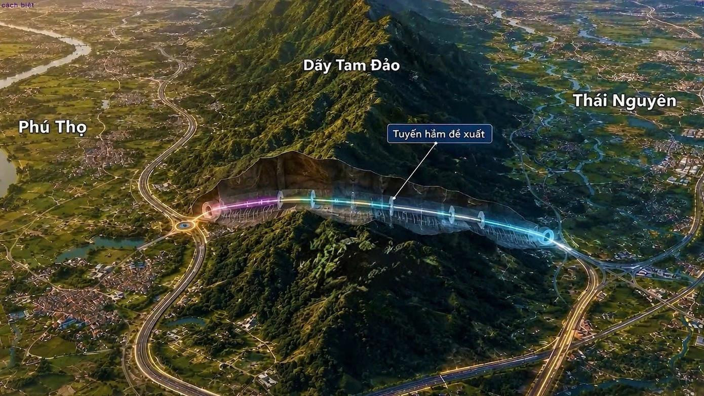 Tập đoàn Đèo Cả đề xuất làm đường hầm xuyên núi mở ra tuyến kết nối ngắn nhất giữa vùng đất “đệ nhất danh trà” với tỉnh Phú Thọ và Thủ đô Hà Nội