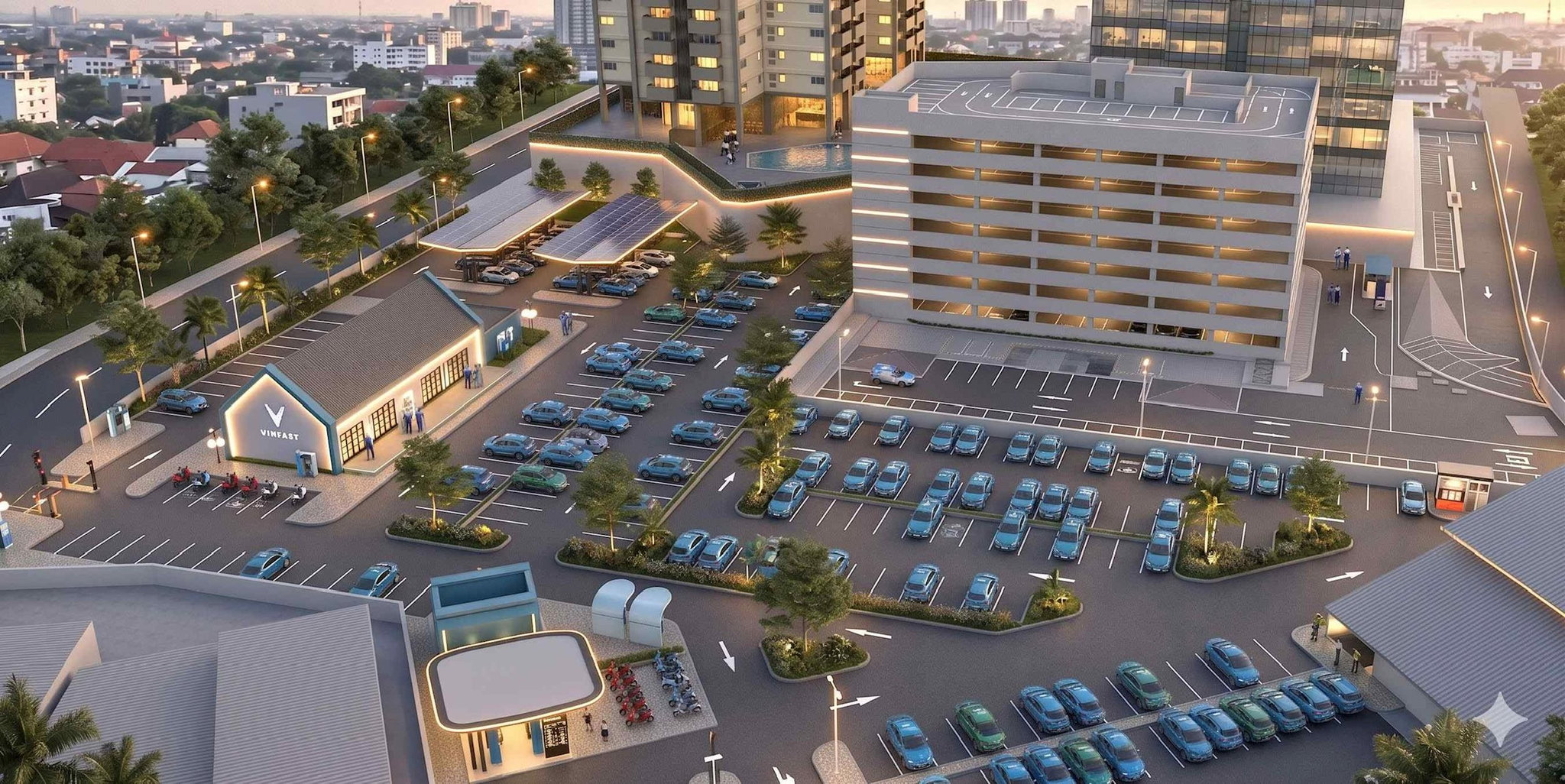 Ông Phạm Nhật Vượng xây tổ hợp trạm sạc 8.747 m² tại Indonesia