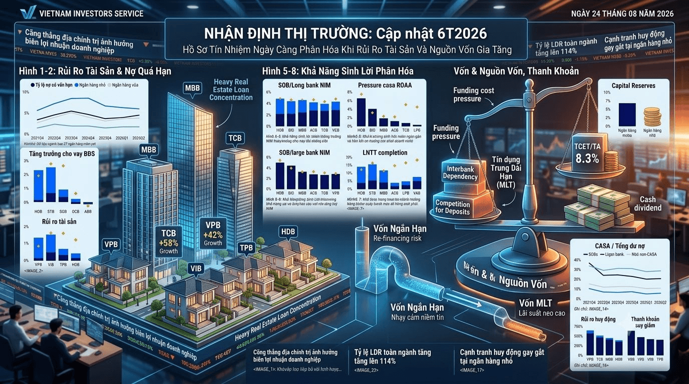 VIS Rating dự báo: sự phân hóa về hồ sơ tín nhiệm sẽ tiếp tục là tông màu chủ đạo của ngành ngân hàng nửa cuối năm 2026