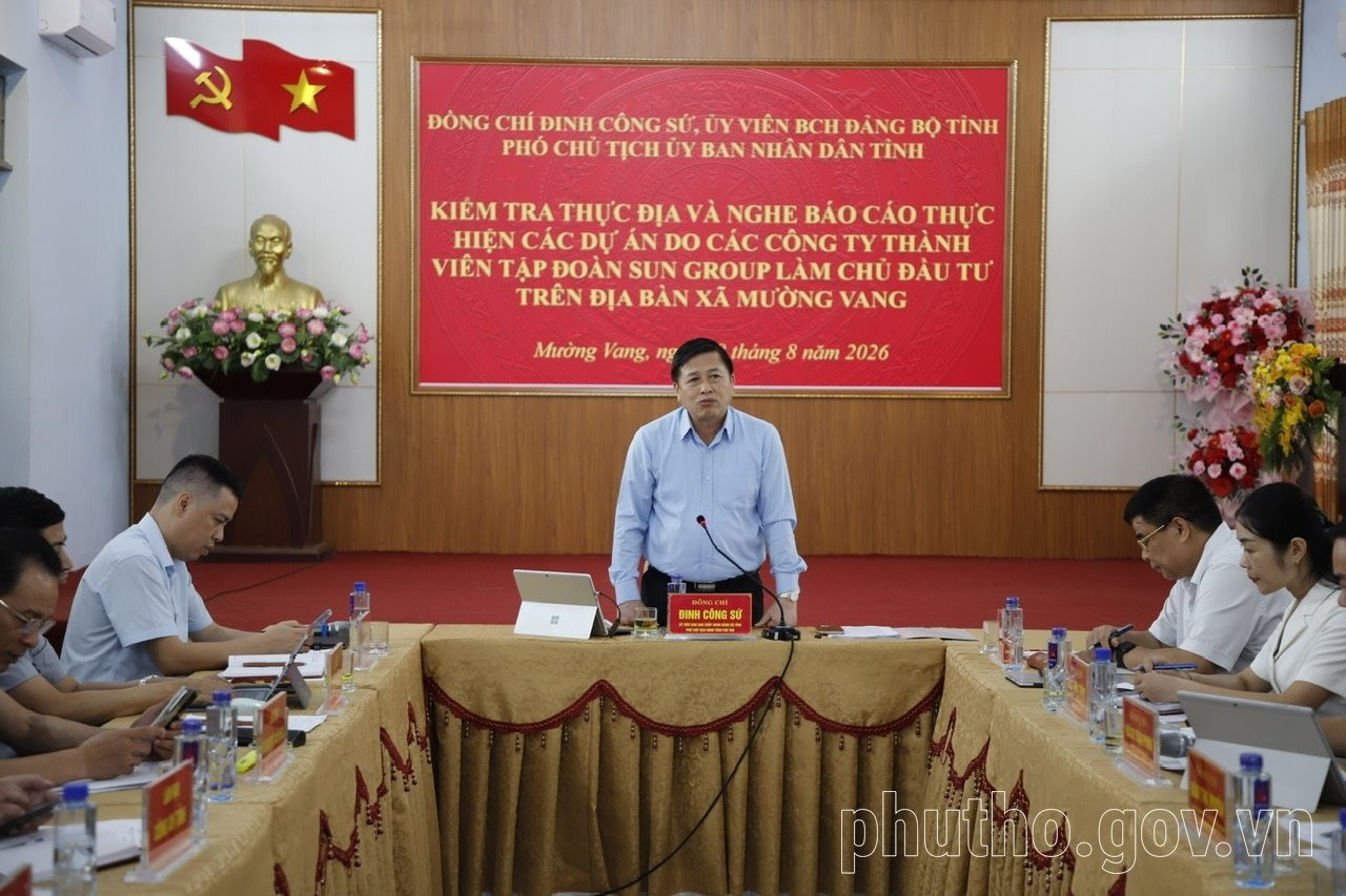 Các dự án hàng trăm ha của Sun Group gặp khó, lãnh đạo tỉnh Phú Thọ chỉ đạo khẩn trương
