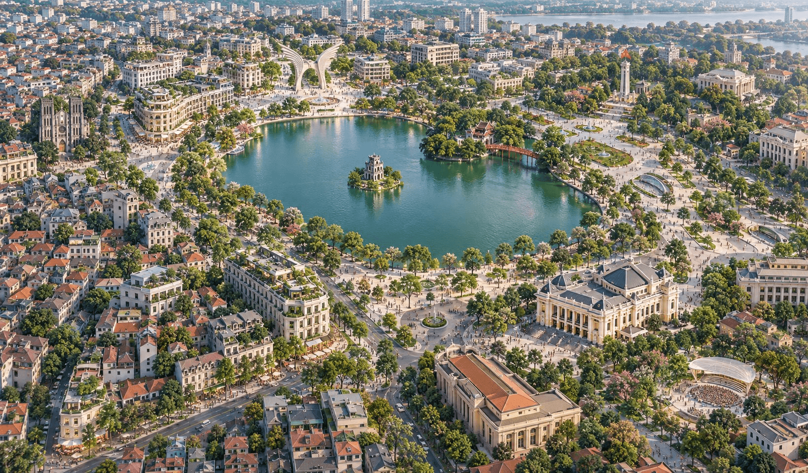 Việt Nam dự kiến có 'siêu' quy hoạch 65,89ha quanh Hồ Gươm: Xuất hiện biểu tượng "Khải hoàn môn", Tháp Tài chính Quốc tế và chuỗi không gian ngầm nối loạt địa danh lịch sử