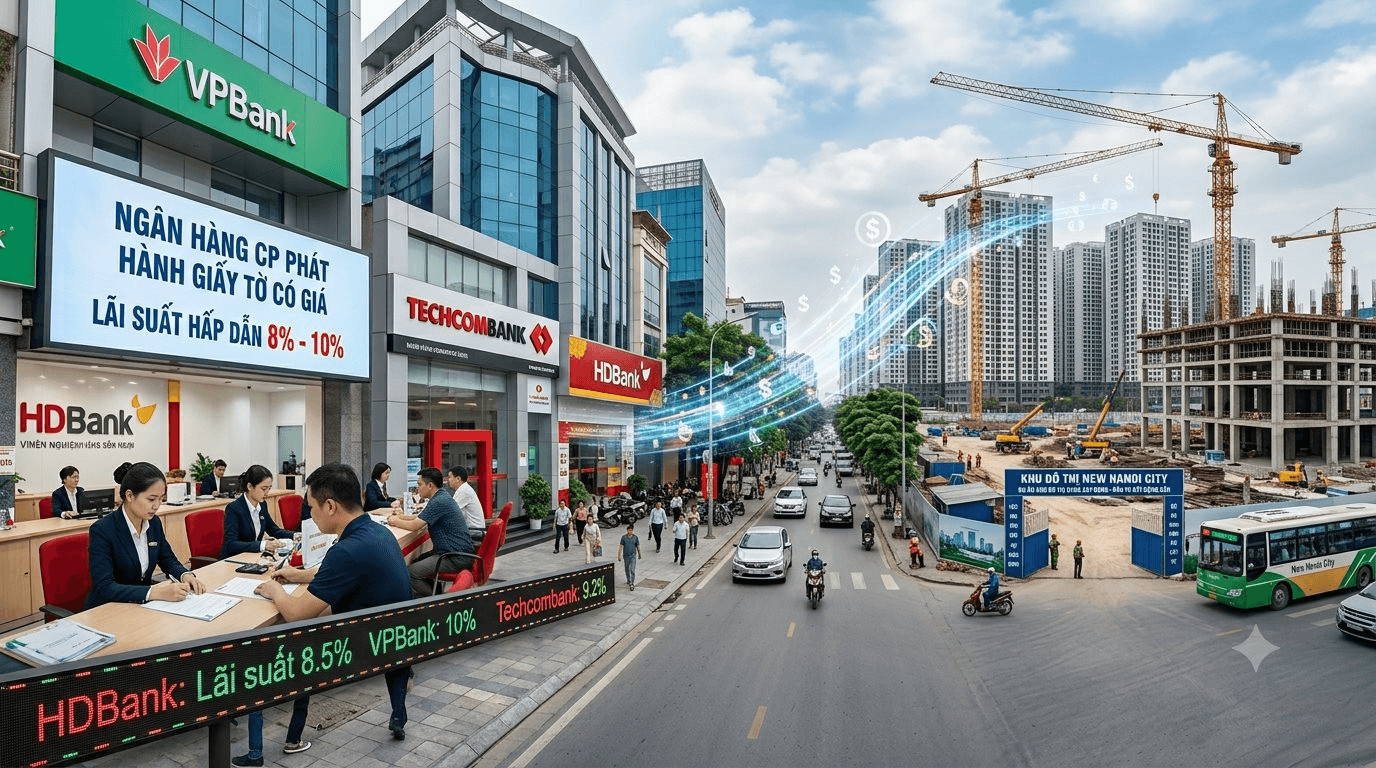 Áp lực nguồn vốn, nhiều ngân hàng đẩy mạnh phát hành giấy tờ có giá 