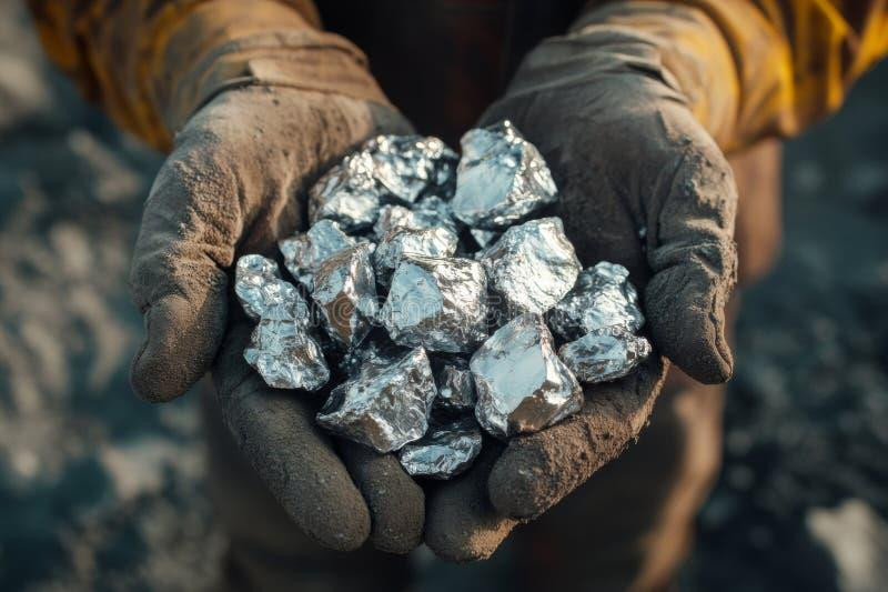 miner-stands-proudly-holding-handful-shiny-silver-ore-freshly-extracted-depths-mine-rock-glimmers-natural-light-358072703.jpg