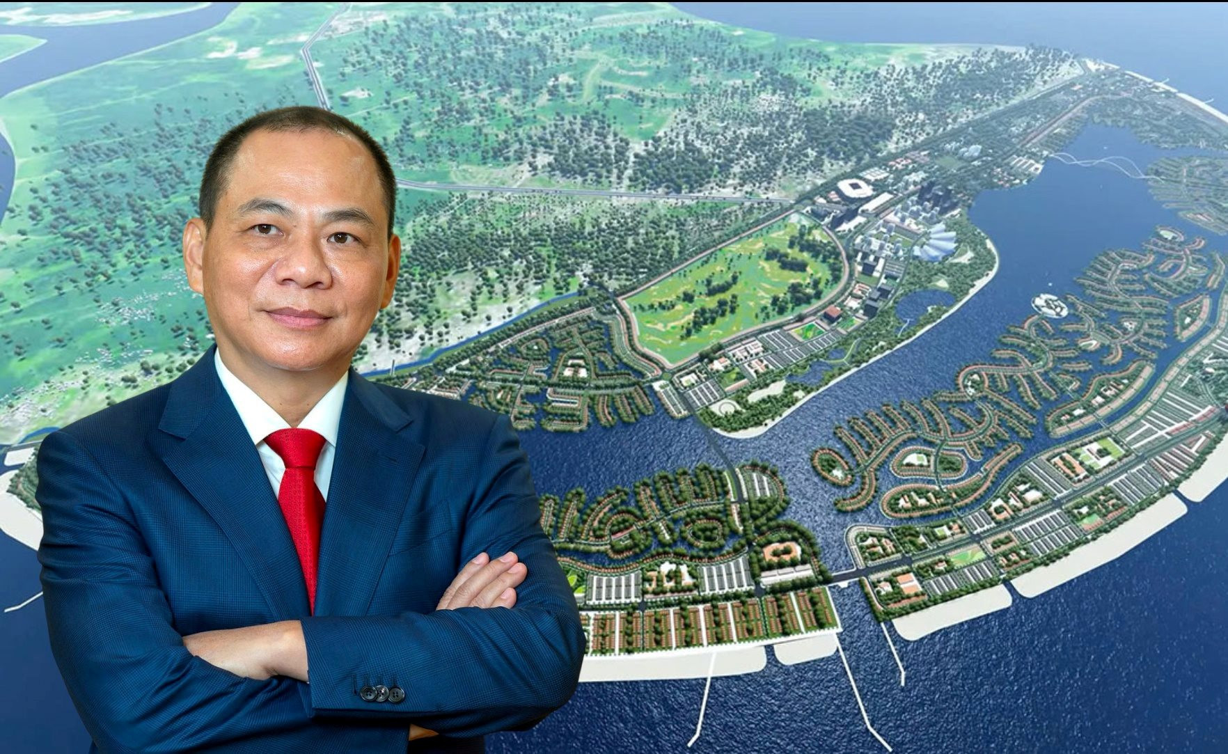 Tỷ phú Phạm Nhật Vượng đang cho gần 9.000 người, hơn 2.000 máy móc thi công xuyên ngày đêm tại siêu dự án 18 tỷ USD