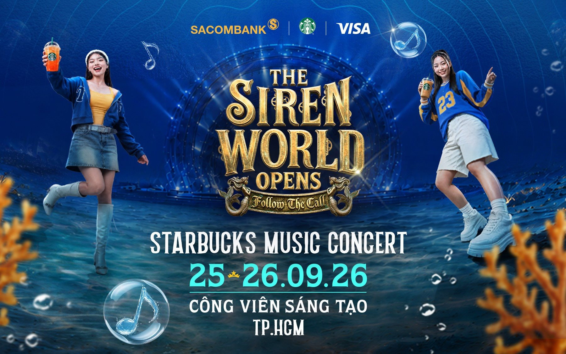 The Siren World Opens 2026 cận kề: Hé lộ loạt đặc quyền độc bản và cú chót săn vé cùng SACOMBANK Visa