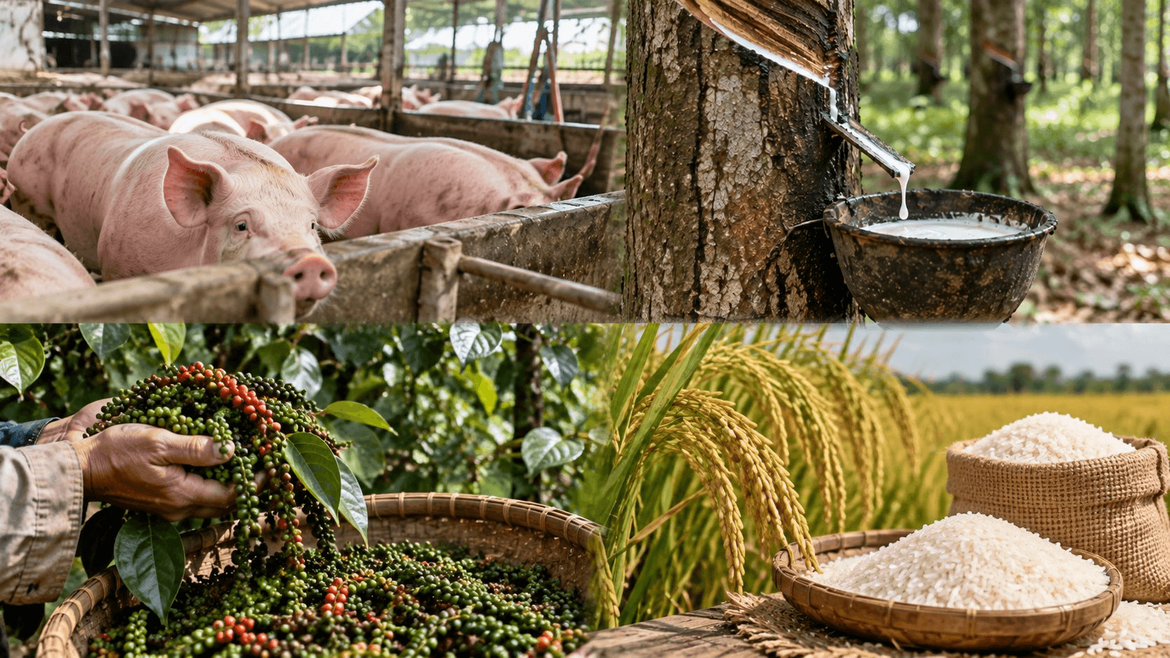 Thị trường hàng hóa tuần qua 28/9 - 4/10: Heo hơi lao dốc, cao su phân hóa