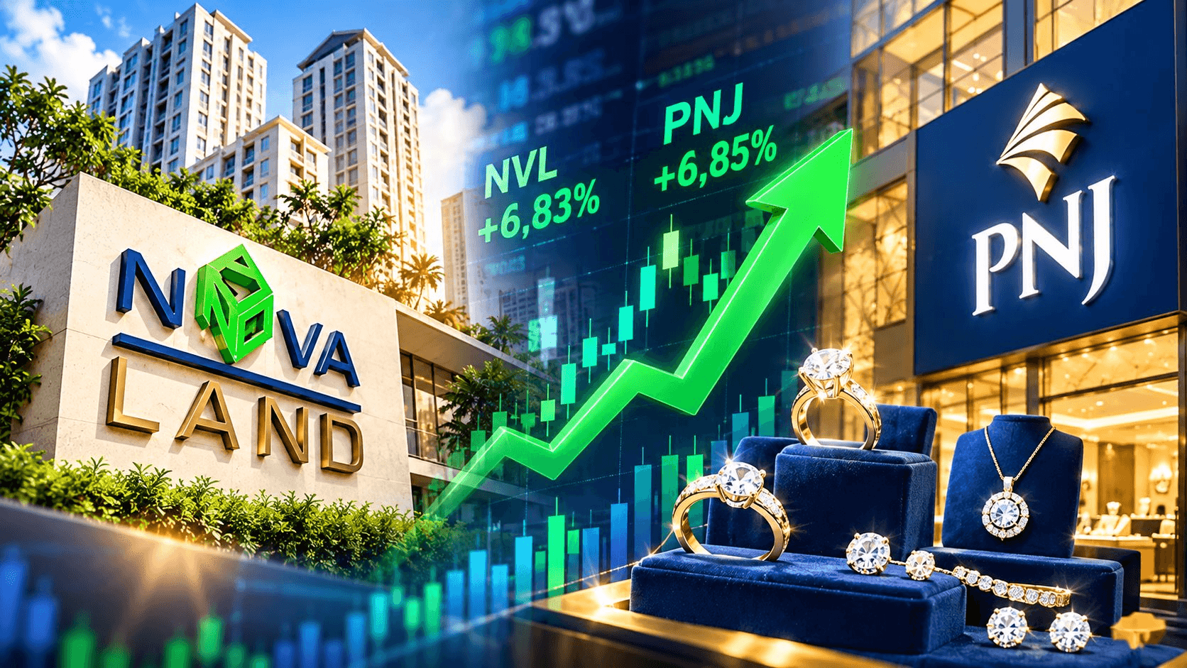 Cổ phiếu NVL và PNJ bất ngờ tăng trần sau loạt thông tin tích cực