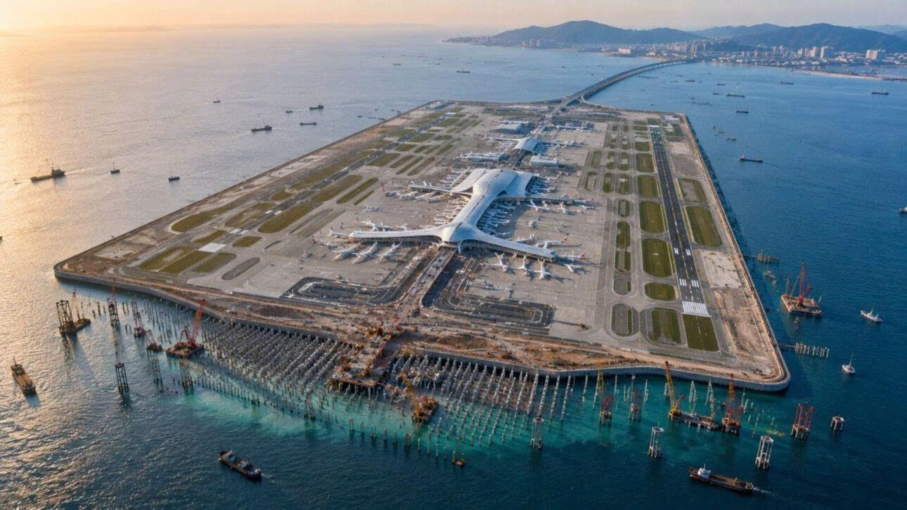Siêu sân bay trên đảo nhân tạo lớn nhất thế giới rộng 2.000 ha lập kỷ lục toàn cầu: Tương lai có thể đón tới 80 triệu khách mỗi năm, dự kiến hoàn thành vào 2035