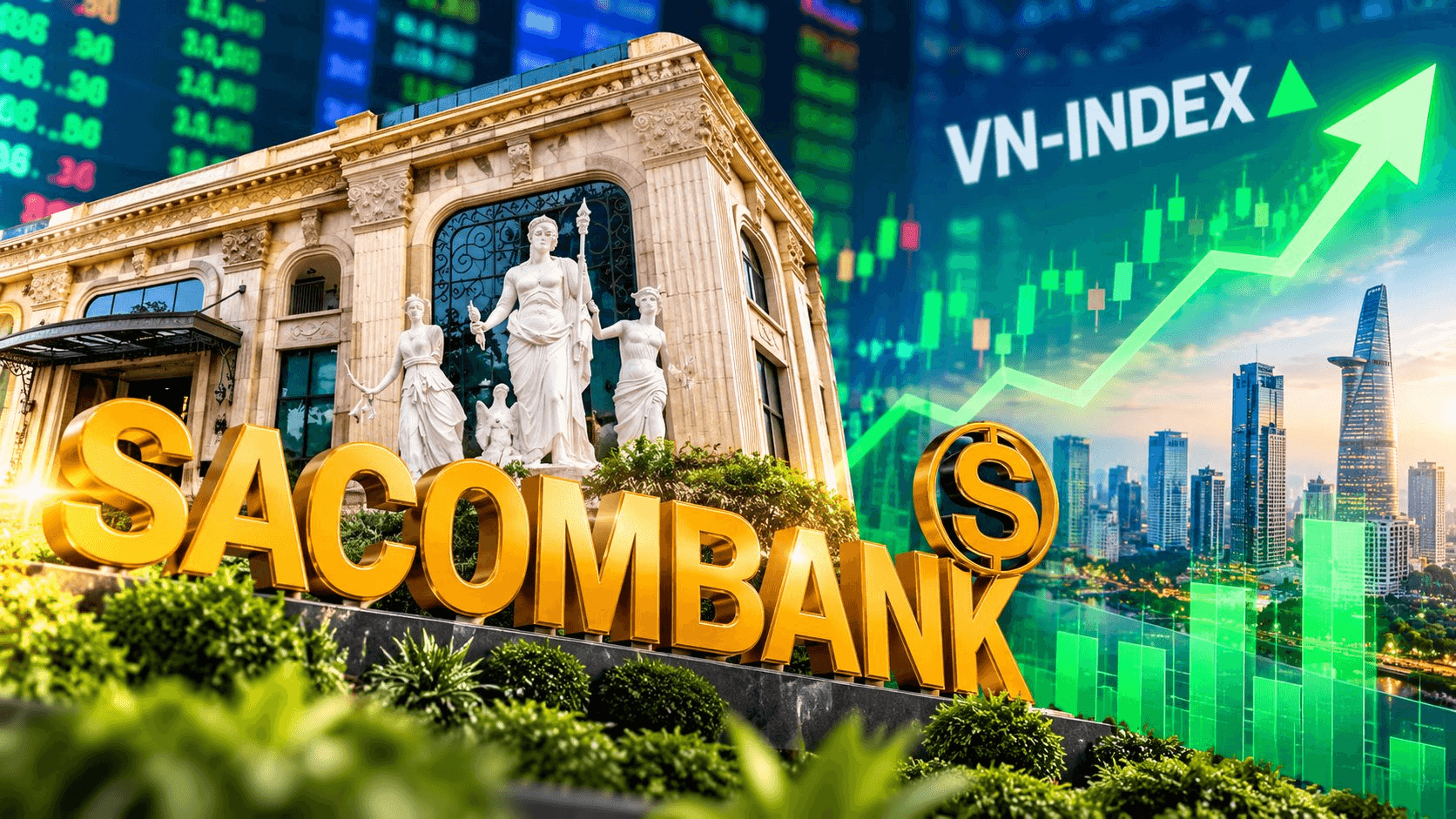 Cổ phiếu Sacombank (STB) bứt phá, VN-Index tăng điểm phiên thứ 3 liên tiếp