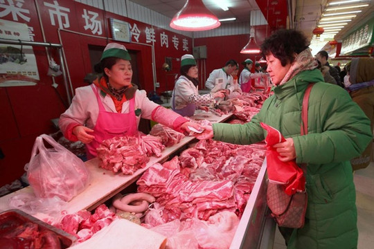 Giá thịt lợn tại Trung Quốc tăng mạnh