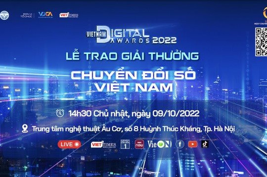 Sắp diễn ra Lễ trao Giải thưởng Chuyển đổi số Việt Nam 2022