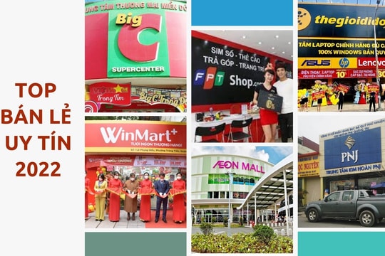 Top 10 Công ty Bán lẻ uy tín 2022: Winmart/Winmart+ tuột ngôi vương vào tay ông chủ BigC, các công ty vàng bạc đá quý thăng hoa