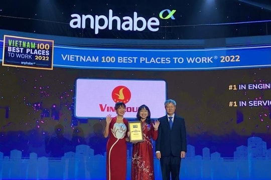 Công bố Top 10 nơi làm việc tốt nhất Việt Nam 2022: Vingroup lần đầu góp mặt với quy mô Tập đoàn