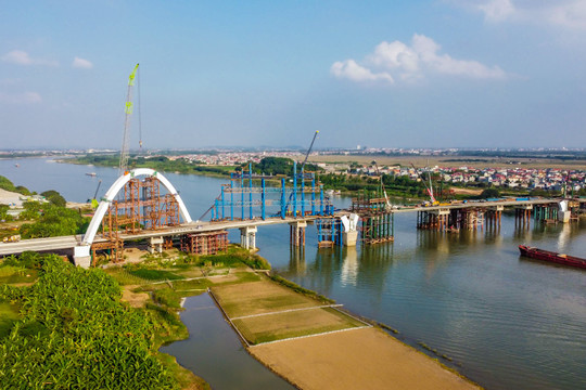 Cận cảnh cây cầu đắt nhất tỉnh Bắc Ninh sắp hoàn thành