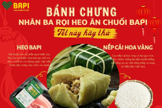 Hoàng Anh Gia Lai (HAGL) bán bánh chưng Tết nhân Heo ăn chuối Bapi, giá 90.000 đồng/chiếc