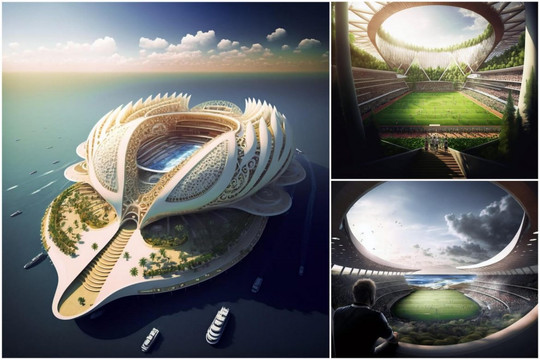 Công trình không tưởng có thể xuất hiện tại World Cup 2026: SVĐ nổi xây dựng bằng vật liệu tái chế, di chuyển hoàn toàn bằng năng lượng tái tạo