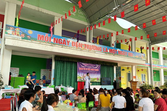 2.600 trẻ em mầm non tỉnh Tuyên Quang được Vinamilk khám sức khỏe và tư vấn dinh dưỡng