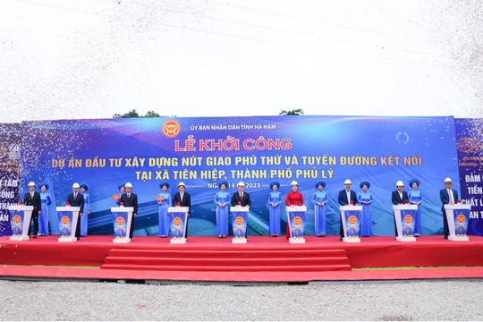Hà Nam: Khởi công xây nút giao thông đa tầng tổng vốn 1.400 tỷ do liên danh Vinaconex - Trung Chính làm nhà thầu